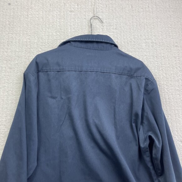 Big Bill Work Shirt Men’s Dark Blue Pearl Snap Long Sleeve Workwear Read* - Picture 15 of 16